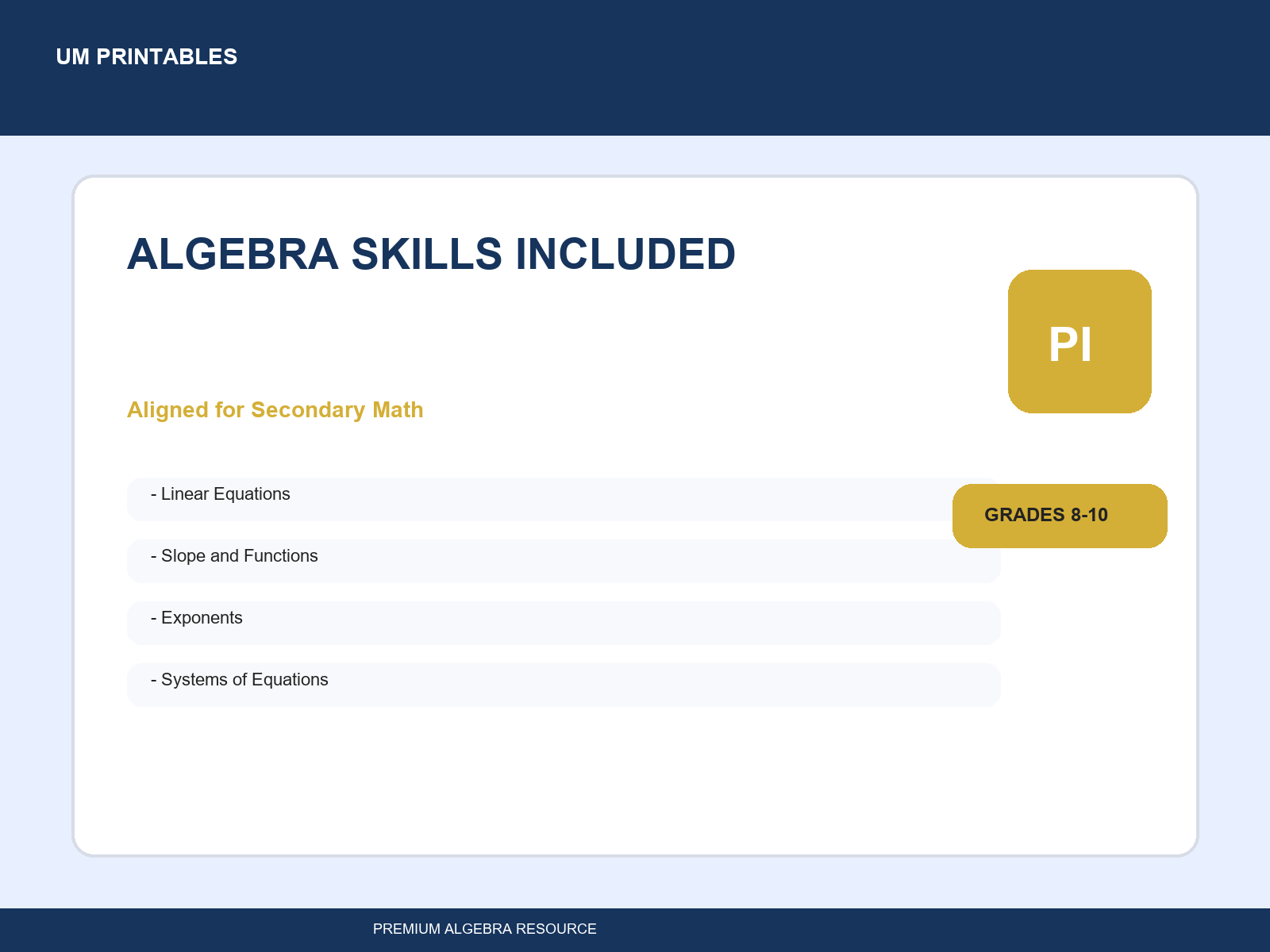 Algebra Error Analysis Activity Set | Equations, Slope, Exponents & Functions — premium printable preview image 4
