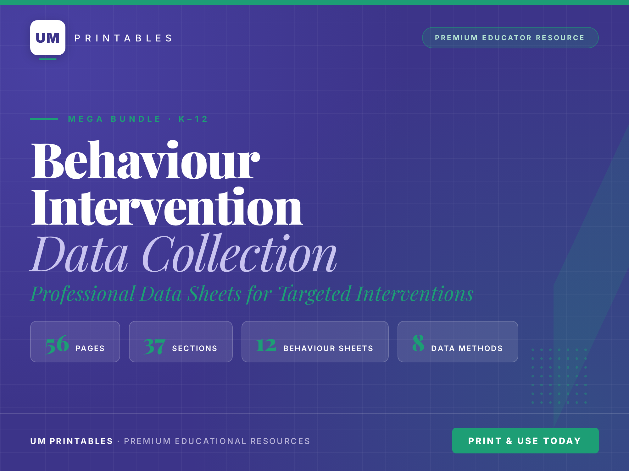 Behaviour Intervention Data Collection Bundle | Frequency & Duration Gr K-12 โ printable teaching resource preview