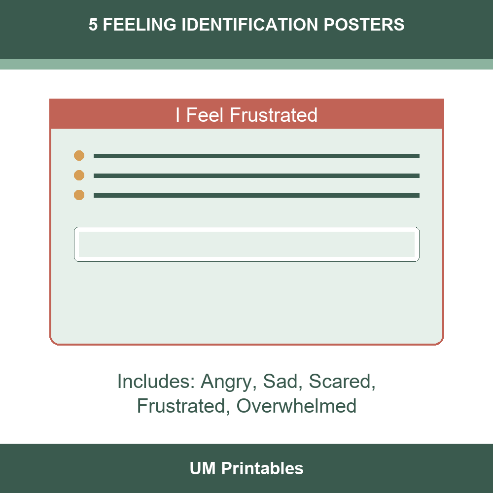 Calm-Down Corner Complete Setup Kit | Feeling Posters Gr K-5 — premium printable preview image 2