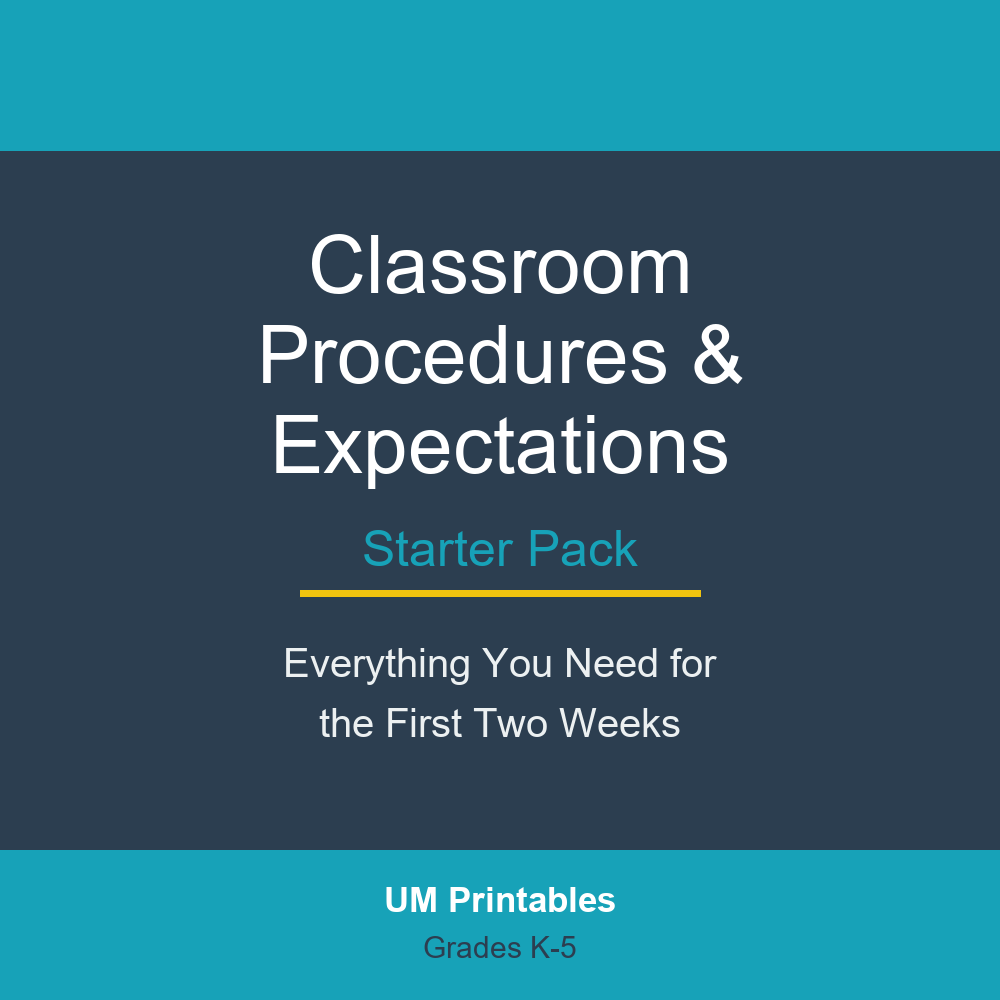 Classroom Procedures & Expectations Starter Pack | Anchor Charts Gr K-5 โ printable teaching resource preview