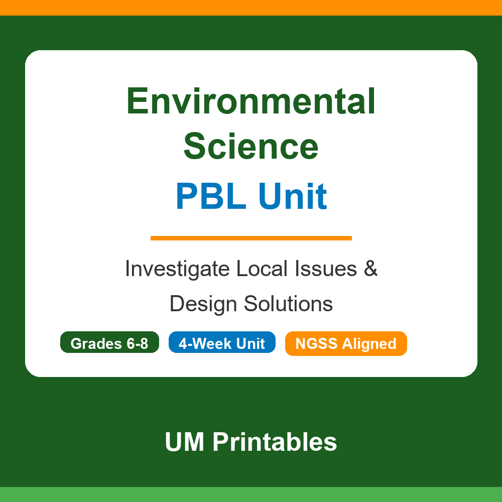 Environmental Science PBL Unit | Gr 6-8 — printable teaching resource preview