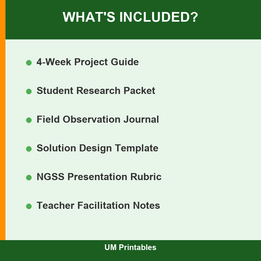 Environmental Science PBL Unit | Gr 6-8 — premium printable preview image 2