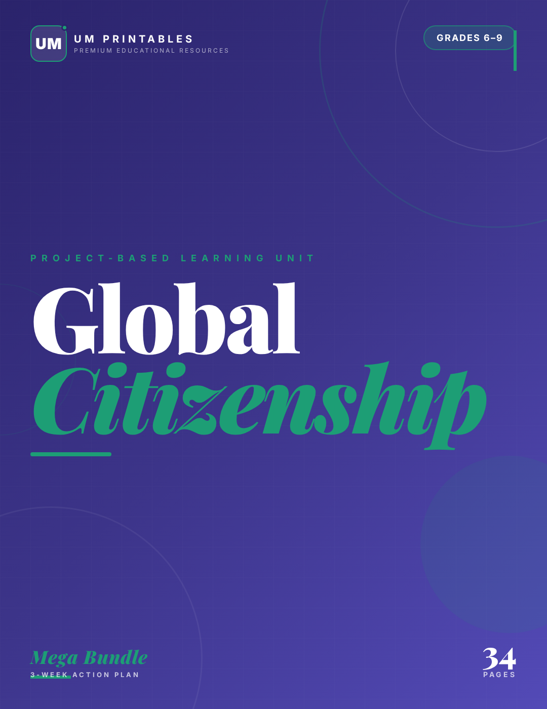 Global Citizenship PBL Unit | Action Plan Project Gr 4-8 β printable teaching resource preview