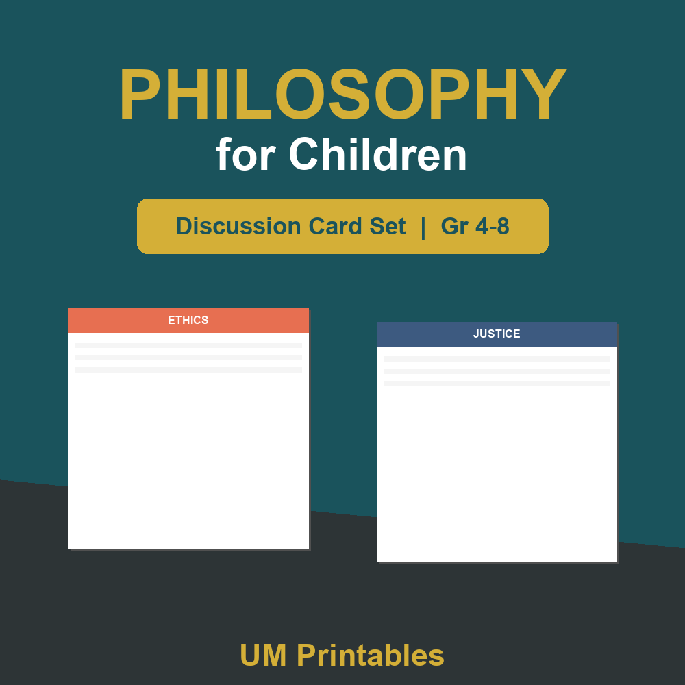Philosophy Discussion Cards | Critical Thinking Gr 4-8 β printable teaching resource preview