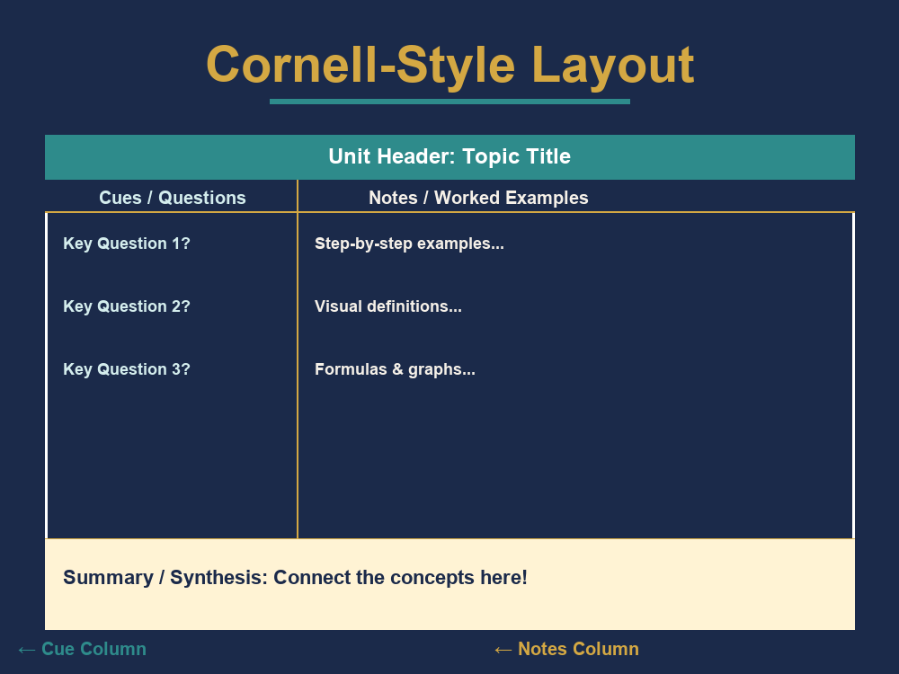 Pre-Calculus Cornell Notes & Formula Cards | Grades 10-12 — premium printable preview image 3