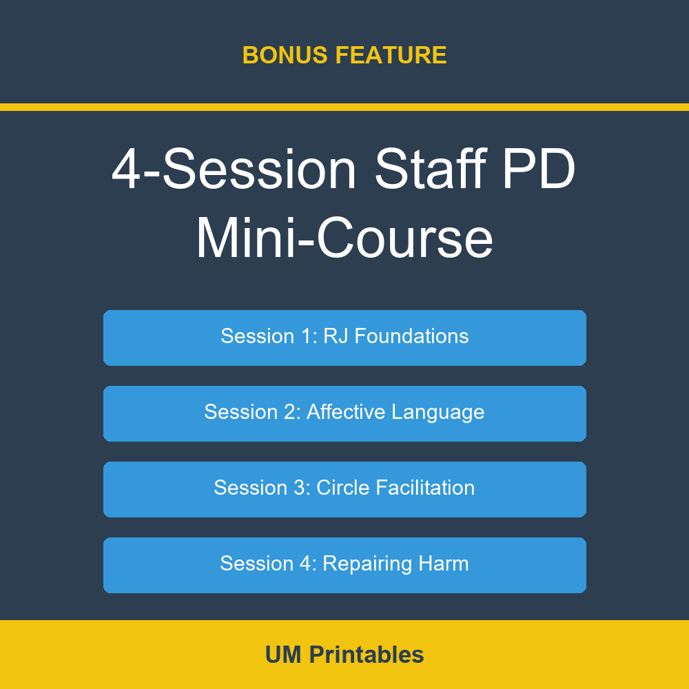 Restorative Justice Classroom Practices Pack | Affective Statements Gr 4-10 — premium printable preview image 4
